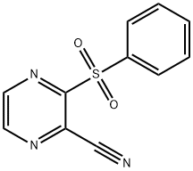 3-Benzenesulfonyl-pyrazine-2-carbonitrile 结构式