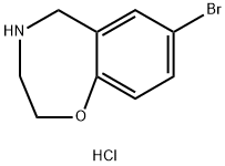 7-BROMO-2,3,4,5-TETRAHYDRO-BENZO[F][1,4]OXAZEPINE HYDROCHLORIDE 结构式