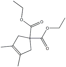 3-Cyclopentene-1,1-dicarboxylic acid, 3,4-dimethyl-, diethyl ester 结构式