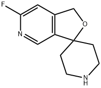 6-氟螺[呋喃并[3,4-C]吡啶-3,4'-哌啶 结构式