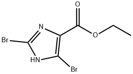 ETHYL 2,4-DIBROMO-1H-IMIDAZOLE-5-CARBOXYLATE 结构式