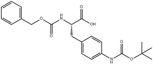N-CBZ-4-(BOC-氨基)-L-苯丙氨酸 结构式