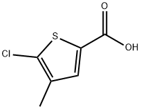 5-氯-4-甲基噻吩-2-羧酸 结构式