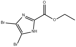 4,5-二溴-1H-咪唑-2-羧酸乙酯 结构式