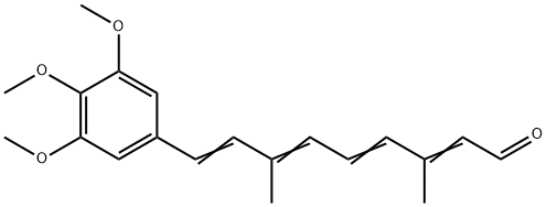 3,7-Dimethyl-9-(3,4,5-trimethoxy-phenyl)-nona-2,4,6,8-tetraenal 结构式