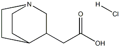 2-(奎宁环-3-基)乙酸盐酸盐 结构式