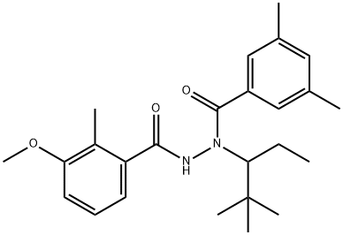 N'-(3,5-DIMETHYLBENZOYL)-N'-(2,2-DIMETHYLPENTAN-3-YL)-3-METHOXY-2-METHYLBENZOHYDRAZIDE 结构式