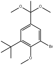 Benzene, 1-bromo-5-(1,1-dimethoxyethyl)-3-(1,1-dimethylethyl)-2-methoxy- 结构式