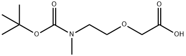 2-(2-((叔丁氧羰基)(甲基)氨基)乙氧基)乙酸 结构式