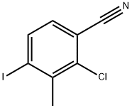 2-氯-4-碘-3-甲基苯甲腈 结构式