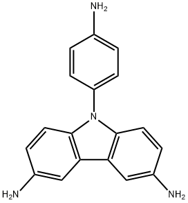 9-(4-氨基苯基)-9H-咔唑-3,6-二胺 结构式