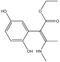 ethyl (2E)-2-(2,5-dihydroxyphenyl)-3-(methylamino)-2-butenoate 结构式