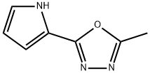 2-methyl-5-(1H-pyrrol-2-yl)-1,3,4-oxadiazole 结构式