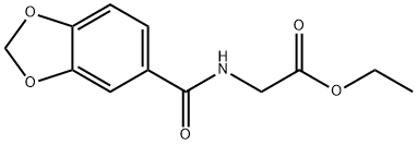 ethyl N-(1,3-benzodioxol-5-ylcarbonyl)glycinate 结构式