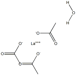 水合三(乙酸基-O,O')镧 结构式