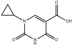 1-环丙基-2,4-二氧代-1,2,3,4-四氢嘧啶-5-羧酸 结构式