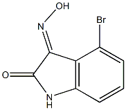 1H-Indole-2,3-dione, 4-bromo-, 3-oxime 结构式