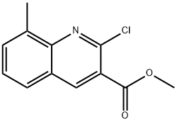 2-氯-8-甲基喹啉-3-甲酸甲酯 结构式