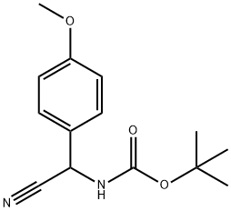 tert-butyl N-[cyano(4-methoxyphenyl)methyl]carbamate 结构式