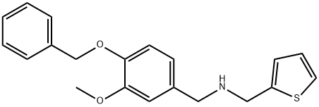 N-(4-(benzyloxy)-3-methoxybenzyl)-1-(thiophen-2-yl)methanamine 结构式