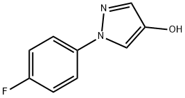 1-(4-氟苯基)-1H-吡唑-4-醇 结构式