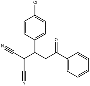 [1-(4-chlorophenyl)-3-oxo-3-phenylpropyl]malononitrile 结构式