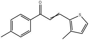 (2E)-1-(4-methylphenyl)-3-(3-methylthiophen-2-yl)prop-2-en-1-one 结构式