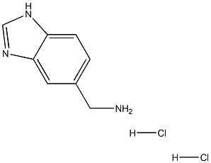 (1H-苯并[D]咪唑-6-基)甲胺盐酸盐 结构式