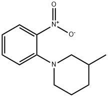 3-methyl-1-(2-nitrophenyl)piperidine 结构式