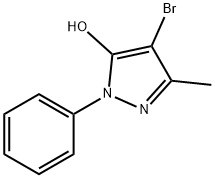 4-溴-3-甲基-1-苯基-1H-吡唑-5-醇 结构式