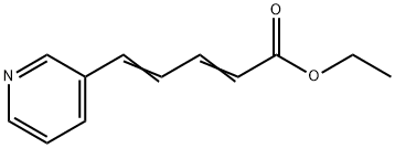 (2E,4E)-乙基 5-(吡啶-3-基)戊-2,4-二烯酯 结构式