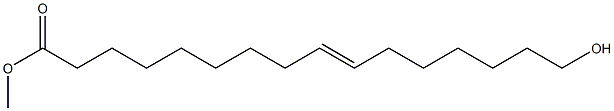 9-Hexadecenoic acid, 16-hydroxy-, methyl ester, (9E)- 结构式