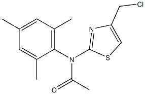 N-[4-(氯甲基)-1,3-噻唑-2-基]-N-(2,4,6-三甲基苯基)乙酰胺 结构式