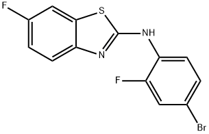 N-(4-bromo-2-fluorophenyl)-6-fluorobenzo[d]thiazol-2-amine 结构式