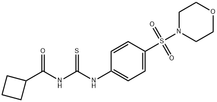 N-({[4-(4-morpholinylsulfonyl)phenyl]amino}carbonothioyl)cyclobutanecarboxamide 结构式
