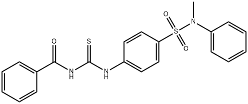 N-{[(4-{[methyl(phenyl)amino]sulfonyl}phenyl)amino]carbonothioyl}benzamide 结构式