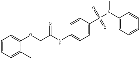 2-(2-methylphenoxy)-N-(4-{[methyl(phenyl)amino]sulfonyl}phenyl)acetamide 结构式