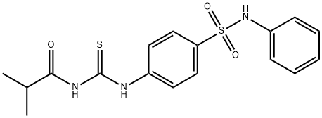 N-({[4-(anilinosulfonyl)phenyl]amino}carbonothioyl)-2-methylpropanamide 结构式