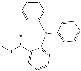 (R)-1-(2-(二苯基膦基)苯基)-N,N-二甲基乙-1-胺 结构式