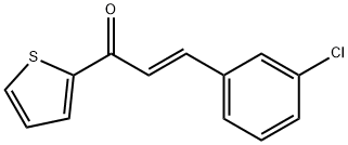 (2E)-3-(3-chlorophenyl)-1-(thiophen-2-yl)prop-2-en-1-one 结构式