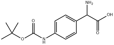 DL-4-氨基(BOC)苯甘氨酸 结构式