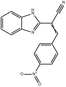 (E)-2-(1H-benzo[d]imidazol-2-yl)-3-(4-nitrophenyl)acrylonitrile 结构式