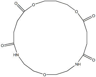 1,9,13-Trioxa-4,18-diazacycloeicosane-5,8,14,17-tetrone 结构式