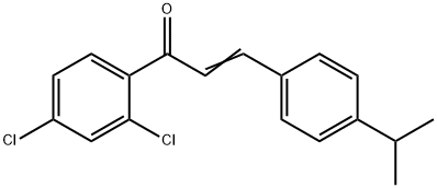(2E)-1-(2,4-dichlorophenyl)-3-[4-(propan-2-yl)phenyl]prop-2-en-1-one 结构式