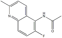 N-(6-氟-2-甲基-5-喹啉基)乙酰胺 结构式