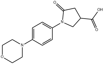 1-(4-吗啉代苯基)-5-氧代吡咯烷-3-羧酸 结构式