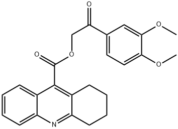 2-(3,4-dimethoxyphenyl)-2-oxoethyl 1,2,3,4-tetrahydro-9-acridinecarboxylate 结构式