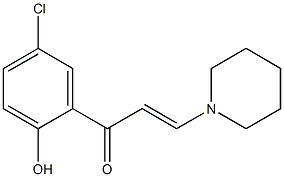 2-Propen-1-one, 1-(5-chloro-2-hydroxyphenyl)-3-(1-piperidinyl)-, (E)- 结构式