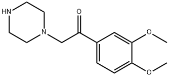1-(3,4-Dimethoxy-phenyl)-2-piperazin-1-yl-ethanone 结构式