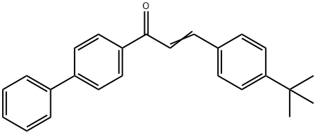 (2E)-1-{[1,1-biphenyl]-4-yl}-3-(4-tert-butylphenyl)prop-2-en-1-one 结构式